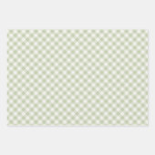 Vroeg Herfst Retro Gingham | Zachte Olijf Inpakpapier Vel (Voorkant)