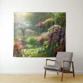 Vroeg in de ochtend in de tuin wandkleed (In Situ (horizontaal))