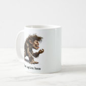 Vroeg in de ochtend ontketend Inner Beast Koffiemok (Voorkant links)