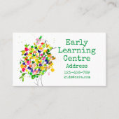 Vroeg Leren Dagopvang kleurrijke boom Visitekaartj Visitekaartje (Voorkant)