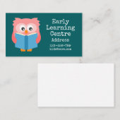 Vroeg Leren Dagopvang kleurrijke uil Visitekaartje (Voorkant / Achterkant)