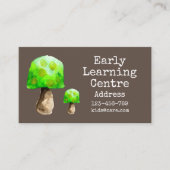 Vroeg Leren Kinderopvang schattig paddenstoel Visi Visitekaartje (Voorkant)