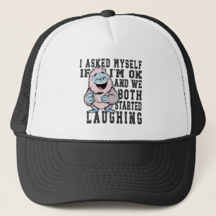 Vroeg mezelf af of alles ok is grappig, sarcastisc trucker pet