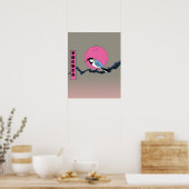 Vroeg ochtend zangvogel poster (Keuken)