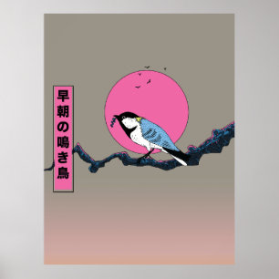 Vroeg ochtend zangvogel poster