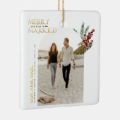 Vroeg of laat trouwen met Kerstmis, behalve datum  Keramisch Ornament (Rechts)