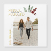 Vroeg of laat trouwen met kerstmis................ magnetische uitnodiging (Voorkant)