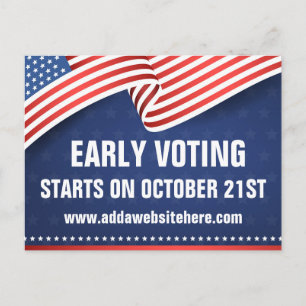 Vroeg Stemmen 2026 Tussenverkiezing Amerikaanse Vl Briefkaart