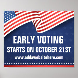Vroeg Stemmen 2026 Tussenverkiezing Amerikaanse Vl Poster