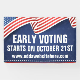 Vroeg Stemmen 2026 Tussenverkiezing Amerikaanse Vl Spandoek