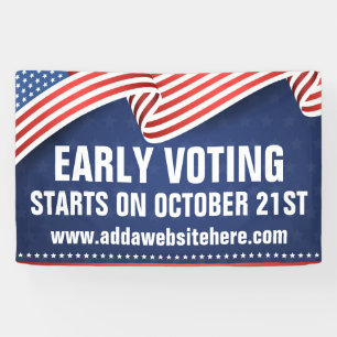 Vroeg Stemmen 2026 Tussenverkiezing Amerikaanse Vl Spandoek