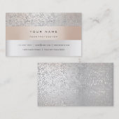 Vroeg Titanium Faux Gold Stripes Minimale Zilver Visitekaartje (Voorkant / Achterkant)