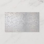 Vroeg Titanium Faux Gold Stripes Minimale Zilver Visitekaartje (Achterkant)