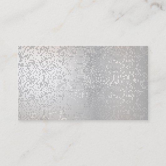 Vroeg Titanium Faux Gold Stripes Minimale Zilver Visitekaartje (Achterkant)