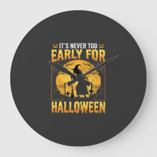 Vroeg voor Halloween Heksenkerkhof Vintage Ontwerp Grote Klok