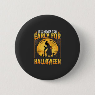 Vroeg voor Halloween Heksenkerkhof Vintage Ontwerp Ronde Button 5,7 Cm