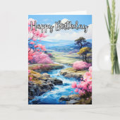 Vroeg voorjaar aan een mooie kreek | Gefeliciteerd Kaart (Voorkant)