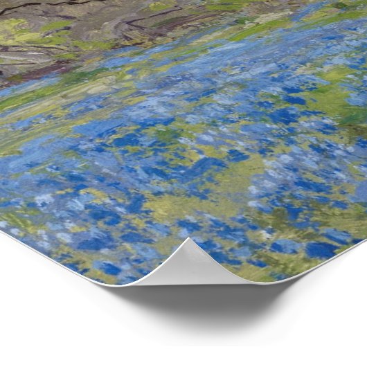 Vroeg Voorjaar—Bluebonnets en Mesquite Poster (Hoek)