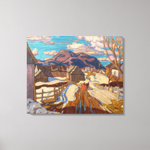 Vroeg voorjaar, Quebec A. Y. Jackson Canvas Afdruk