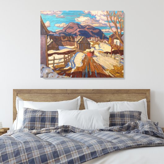 Vroeg voorjaar, Quebec A. Y. Jackson | Canvas Afdruk (Insitu (Slaapkamer))