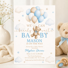 vroeg Wait Baby Shower | Teddy Bear Baby Kaart