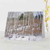 Vroeg Wenskaart van sneeuw Kaart (Gele Bloem)