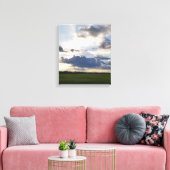 Vroeg zonsondergang canvas afdruk (Insitu (Woonkamer))