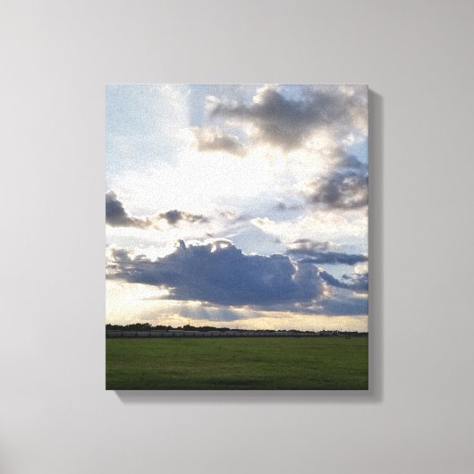 Vroeg zonsondergang canvas afdruk (Voorkant)
