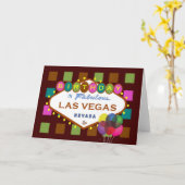 VROEGDAG in Las Vegas Kaart, ballonnen. Kaart (Gele Bloem)
