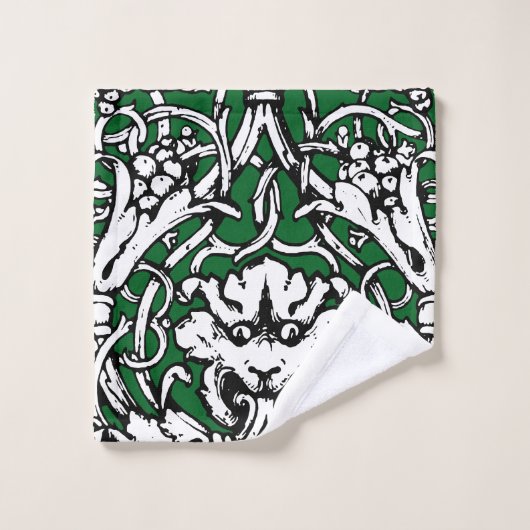 Vroege 20e Eeuwse Knotwerk Leeuw Bad Handdoek (Wasdoekje)