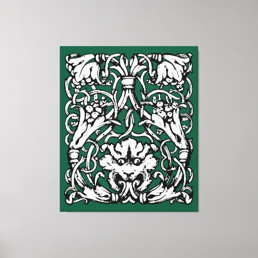 Vroege 20e Eeuwse Knotwerk Leeuw Canvas Afdruk (Voorkant)