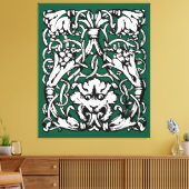 Vroege 20e Eeuwse Knotwerk Leeuw Canvas Afdruk (Insitu (Woonkamer))