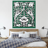 Vroege 20e Eeuwse Knotwerk Leeuw Canvas Afdruk (Insitu (Slaapkamer))