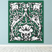 Vroege 20e Eeuwse Knotwerk Leeuw Canvas Afdruk (Insitu (Houten vloer))