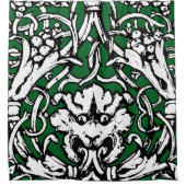 Vroege 20e Eeuwse Knotwerk Leeuw Douchegordijn (Voorkant)