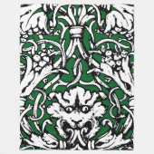 Vroege 20e Eeuwse Knotwerk Leeuw Fleece Deken (Voorkant)