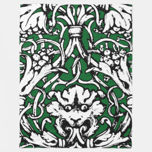 Vroege 20e Eeuwse Knotwerk Leeuw Fleece Deken