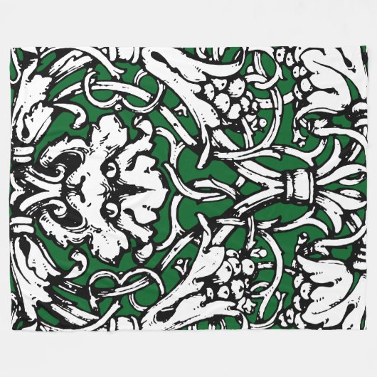 Vroege 20e Eeuwse Knotwerk Leeuw Fleece Deken (Voorkant (Horizontaal))