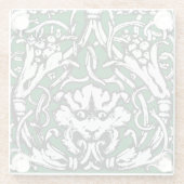 Vroege 20e Eeuwse Knotwerk Leeuw Glazen Onderzetter (Achterkant)