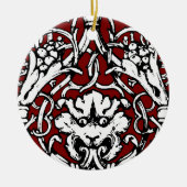 Vroege 20e Eeuwse Knotwerk Leeuw Keramisch Ornament (Voorkant)