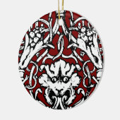 Vroege 20e Eeuwse Knotwerk Leeuw Keramisch Ornament (Links)