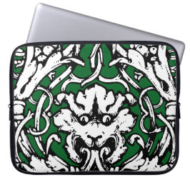 Vroege 20e Eeuwse Knotwerk Leeuw Laptop Sleeve