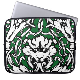 Vroege 20e Eeuwse Knotwerk Leeuw Laptop Sleeve