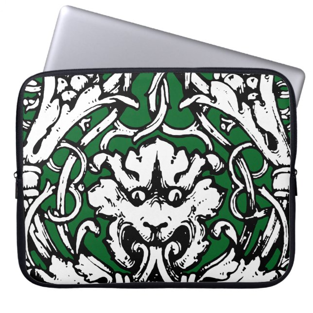 Vroege 20e Eeuwse Knotwerk Leeuw Laptop Sleeve (Voorkant)