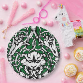 Vroege 20e Eeuwse Knotwerk Leeuw Papieren Bordje (Feest)