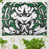 Vroege 20e Eeuwse Knotwerk Leeuw Theedoek (Gevouwen)