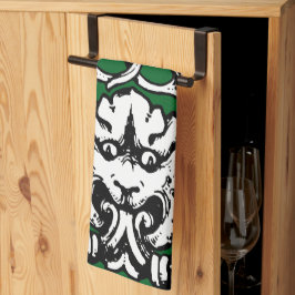 Vroege 20e Eeuwse Knotwerk Leeuw Theedoek