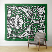 Vroege 20e Eeuwse Knotwerk Leeuw Wandkleed (In Situ (horizontaal))