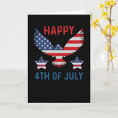 Vroege 4e juli Amerikaanse vlag Kaart (Gele Bloem)