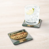 Vroege afbeelding van een zwarte-cijferige kolomkr bier onderzetter (Rechterzijde)